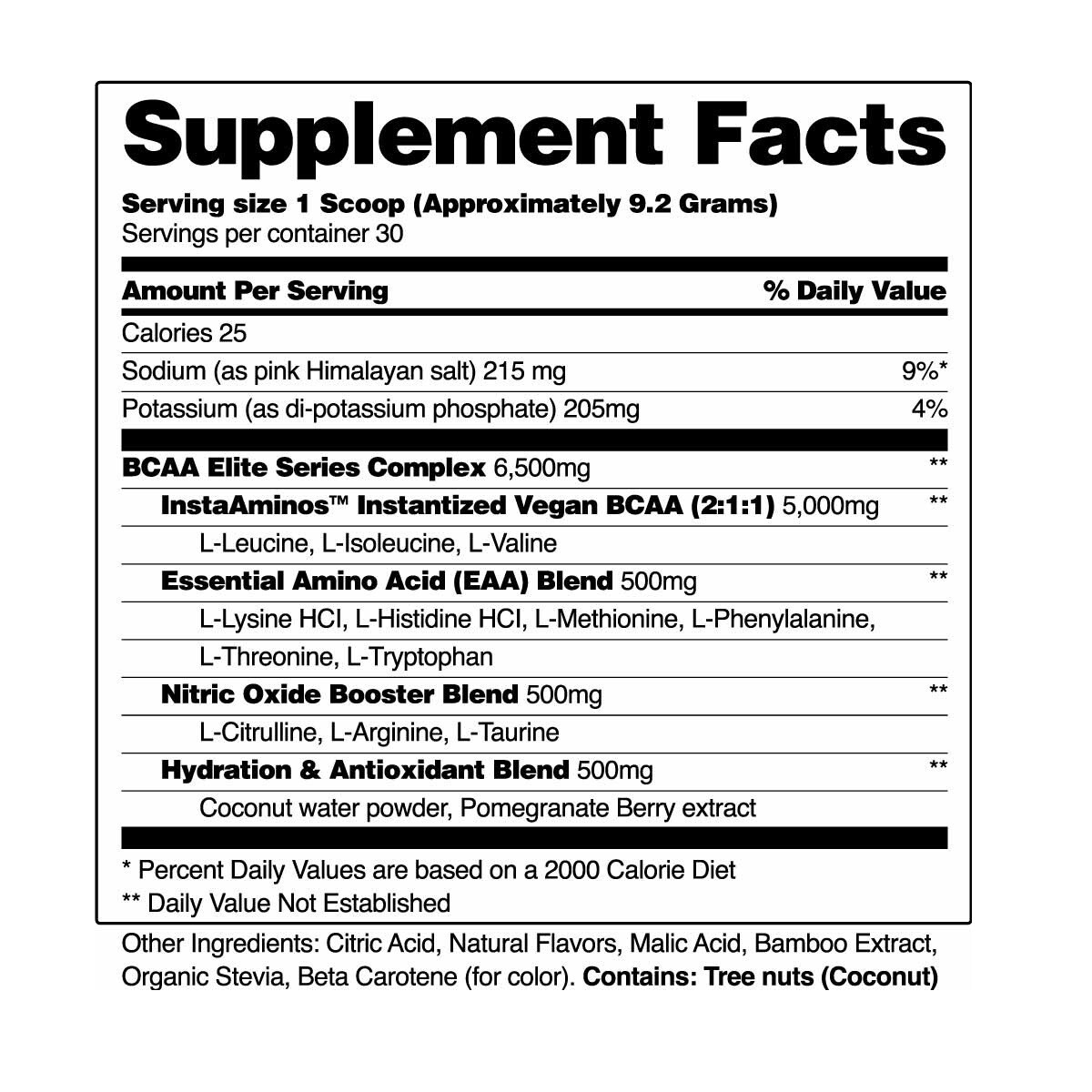 Snap Supplements Peach Mango BCAA Powder - Amino Energy - 2 Pack