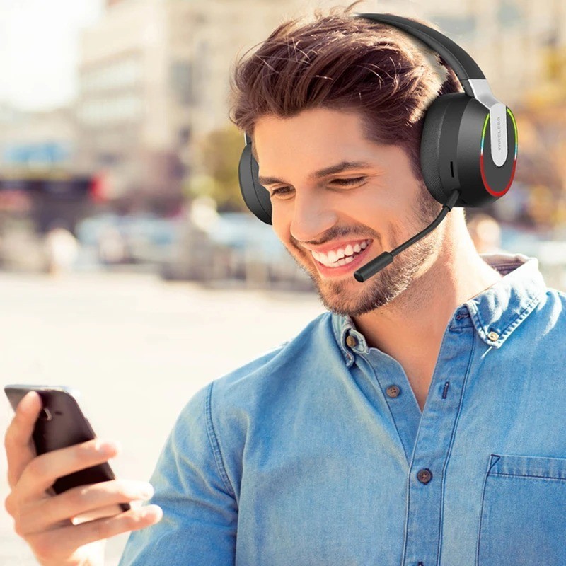 Wireless Gaming Headset with Microphone for PS4 PS5 Xbox, Switch, PC Headphones