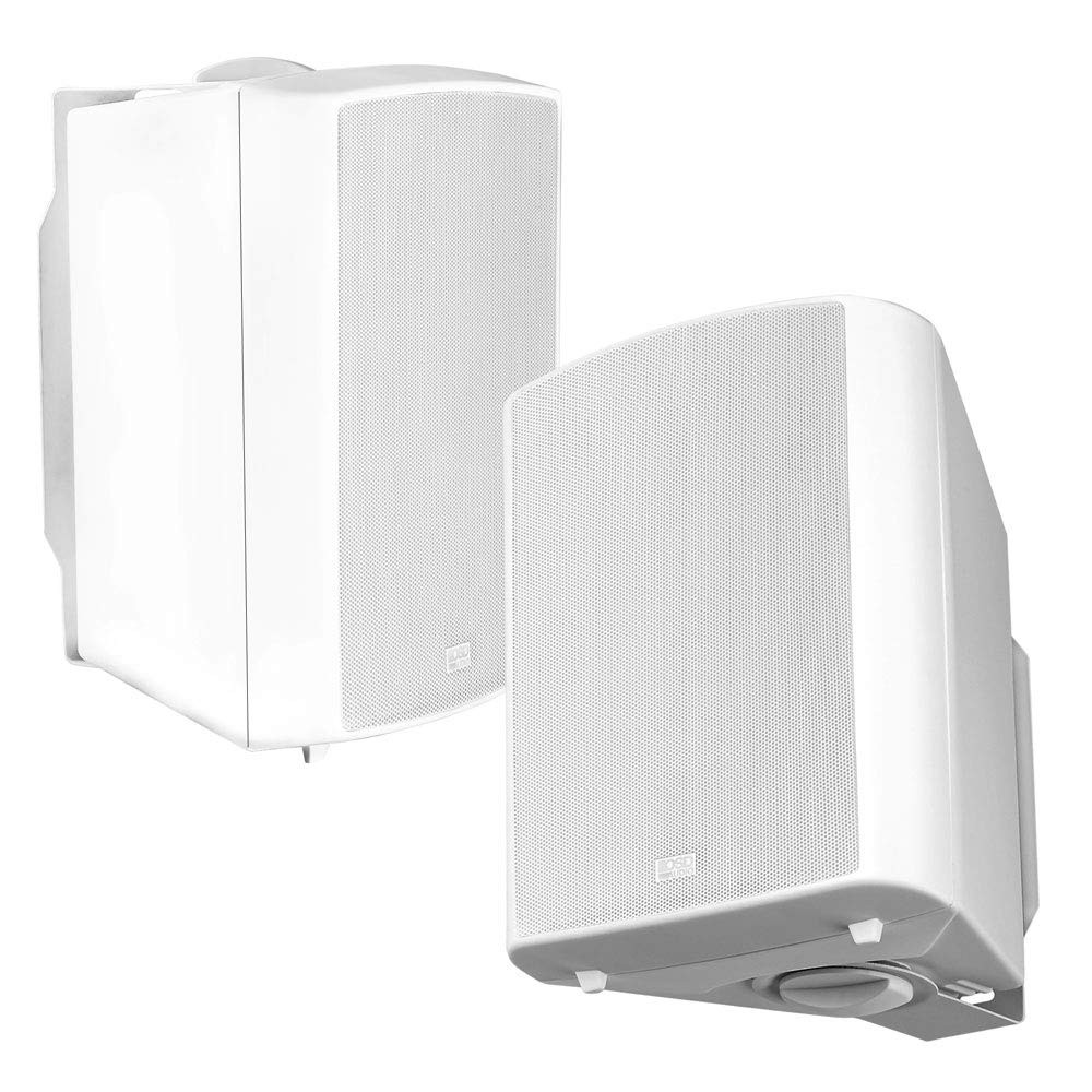OSD Audio 5.25" Outdoor Patio Speaker Pair 120W, IP54 Weather 5.25", White