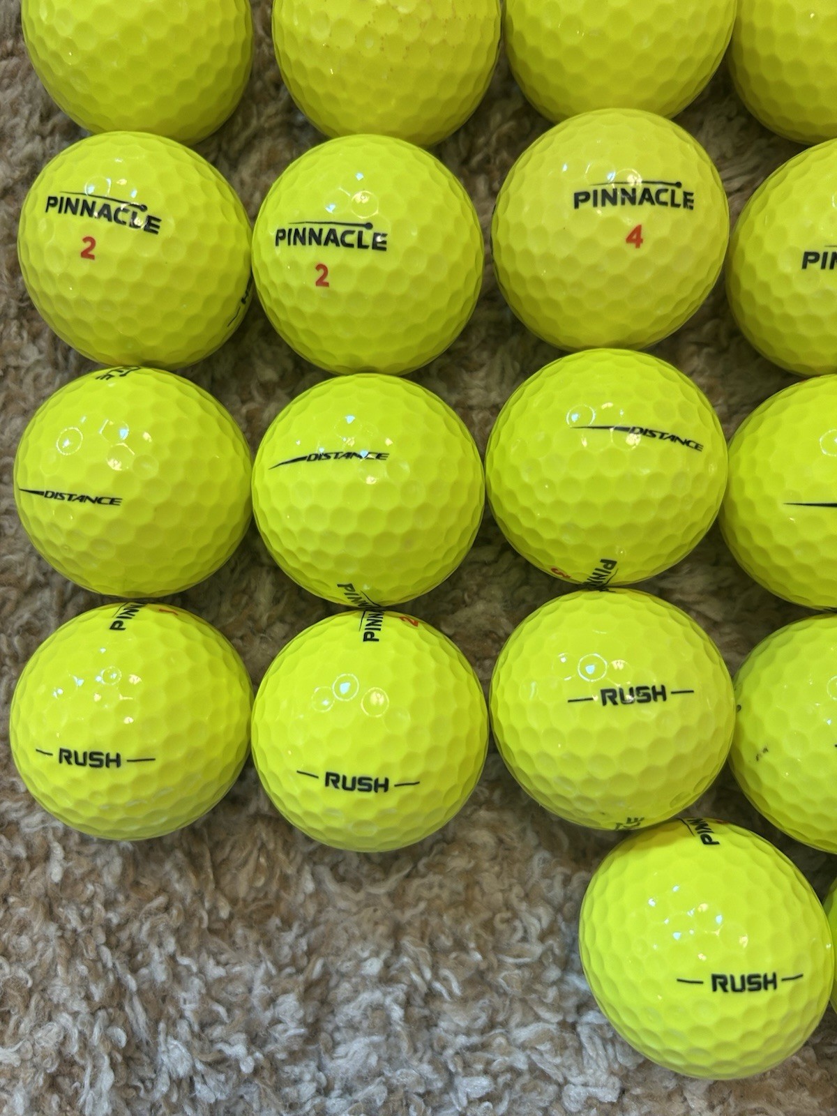 50 Mint Yellow Pinnacle Rush/Distance Golf Balls