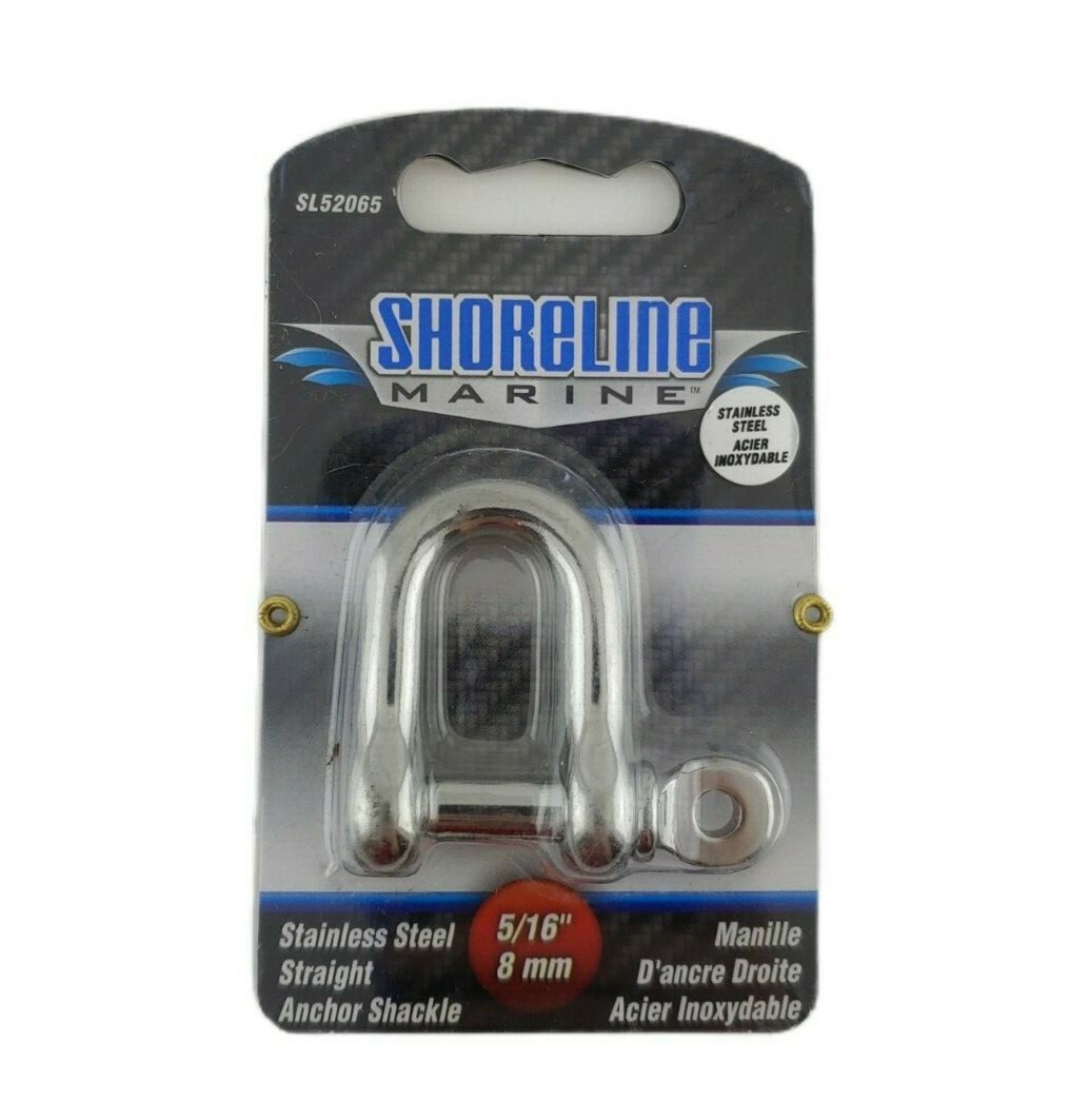 Shoreline Marine Straight Anchor Shackle 5/16" 316 Stainless Steel SL52065 NIP