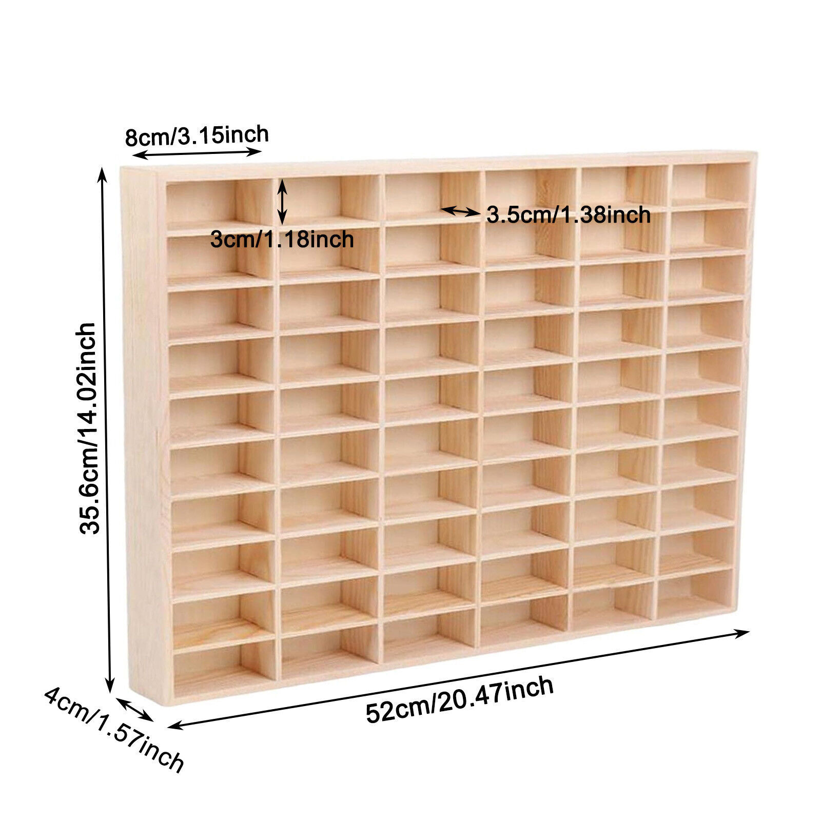 60Grid for Hot Wheels Diecast Car Matchbox Display Case Storage Box Wall Hanging