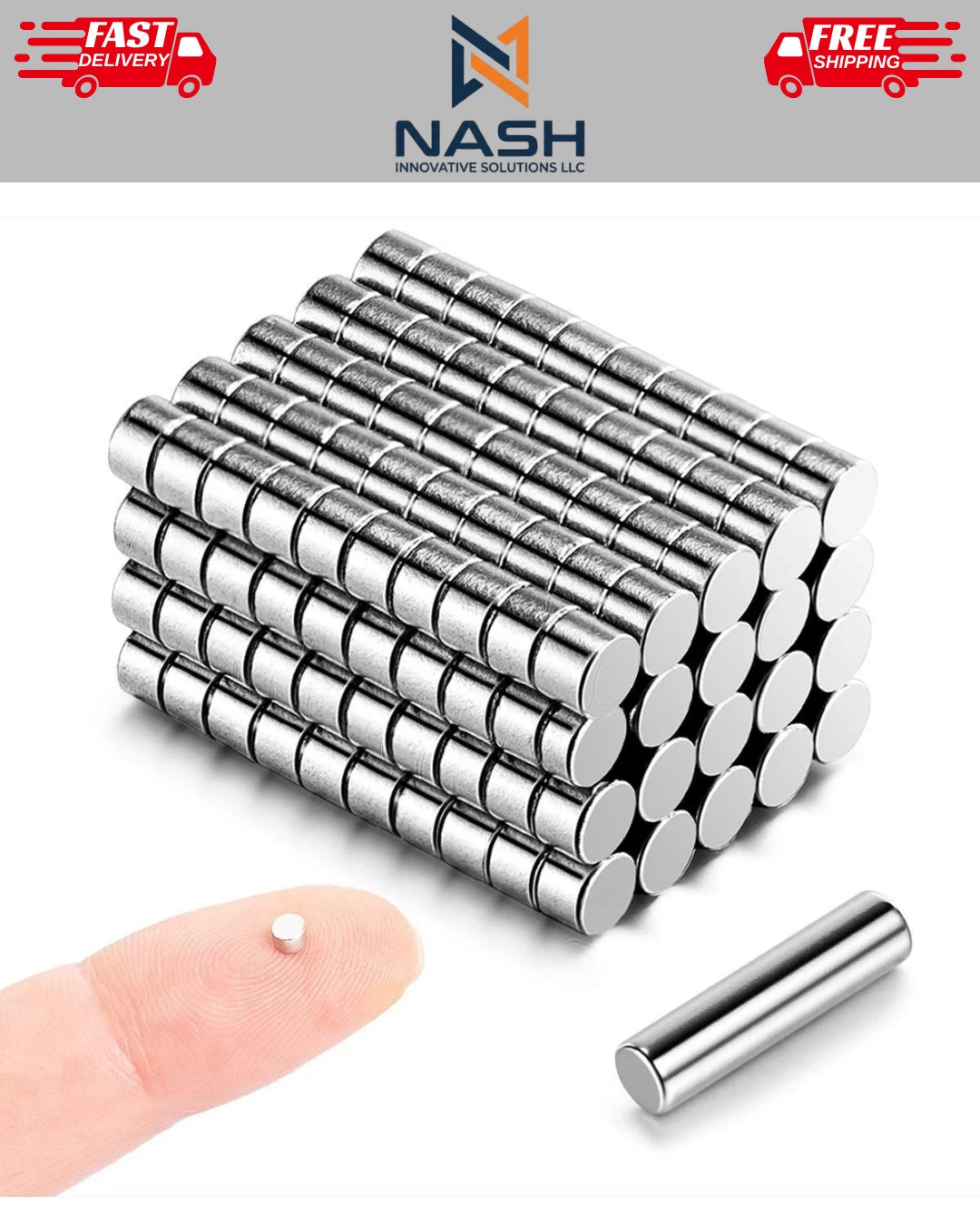 Tiny Magnets - 200Pcs 3mm X 2mm round Magnets for Crafts, Miniatures & Models