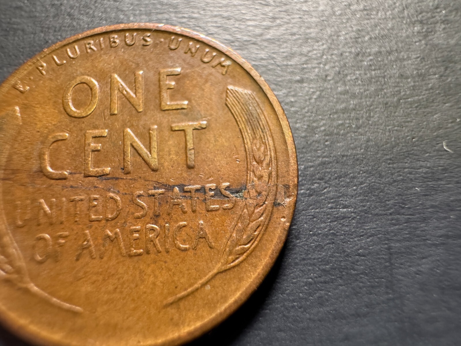 1940D Lincoln Wheat Penny NICE LAMINATION ERROR Coin