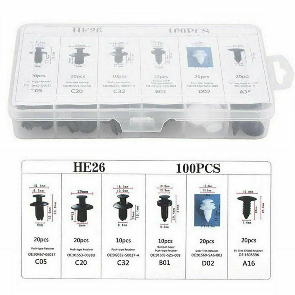 For Dodge RAM Fixing Fastener Kit Bumper Fender Liner Push Retainer Clips 100XUS