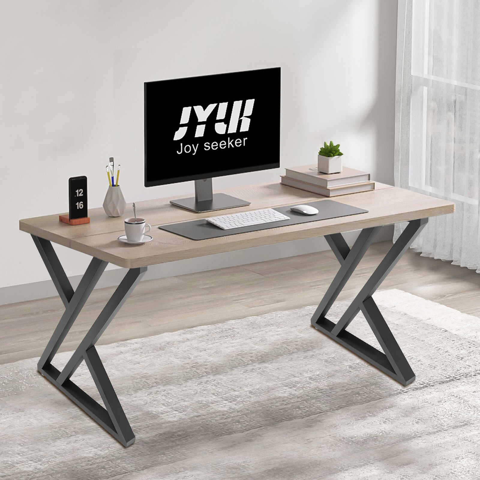 Modern Iron Table Legs X-Shaped Desk Legs Metal Furniture Dining Table Legs 2PCS