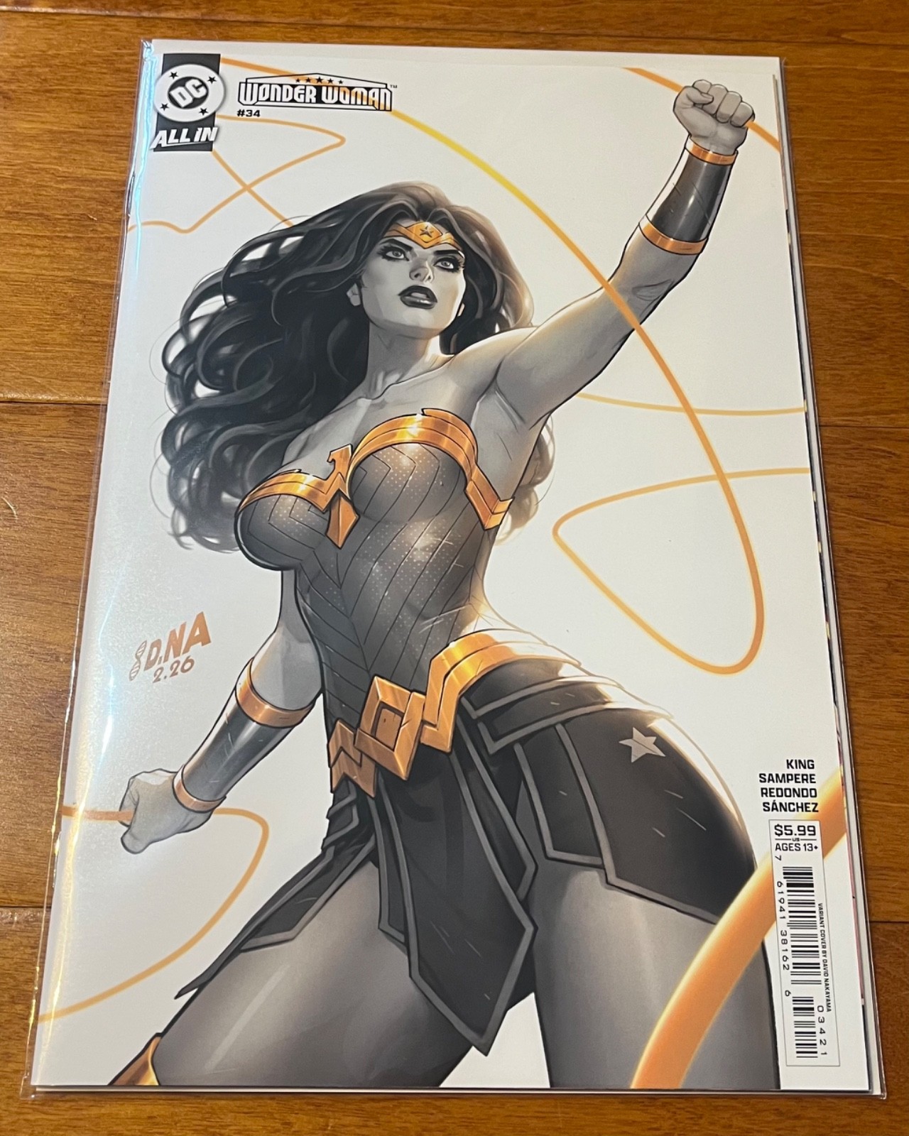 WONDER WOMAN #34 COVER B DAVID NAKAYAMA CARD STOCK VARIANT *LOW PRICE*