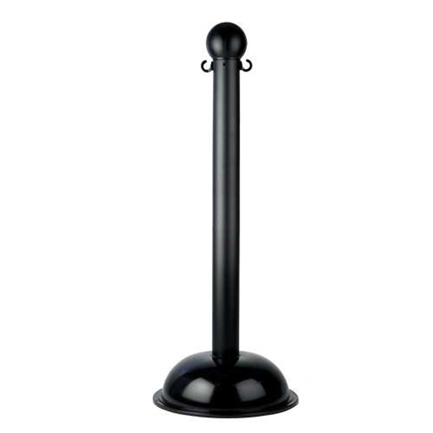 Mr. Chain 99903 Heavy Duty Plastic Stanchion Black W/ C-Hooks