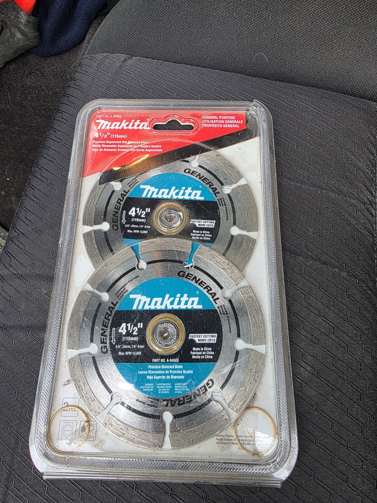 Makita 4-1/2 in Diamond Saw Blades General Purpose Silver 2 Pack