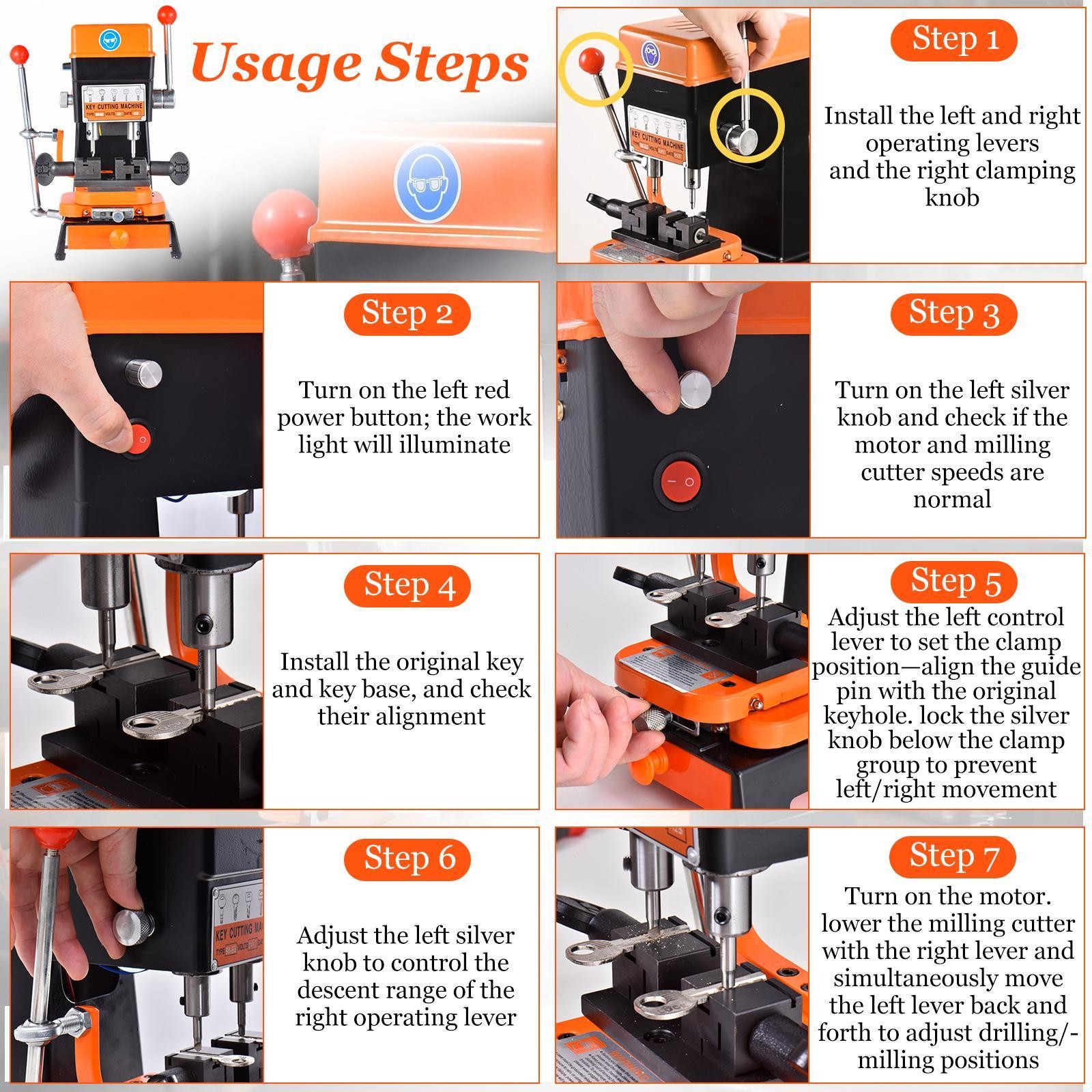 Multifunctional Cutting Machine, Keys Duplicator Copy Machine for Hardware Store