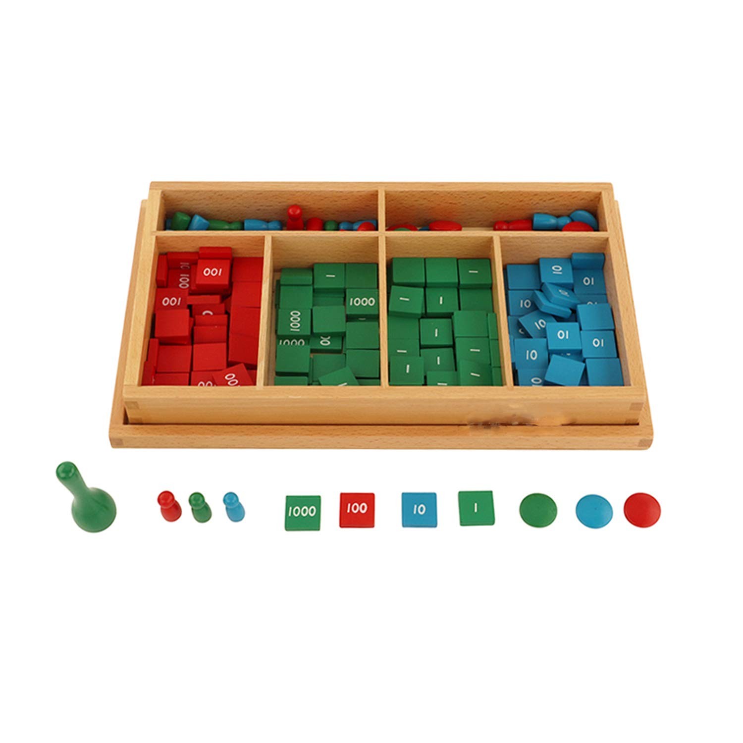 Montessori Stamp Game Professional Version Math Material Early Development Wo
