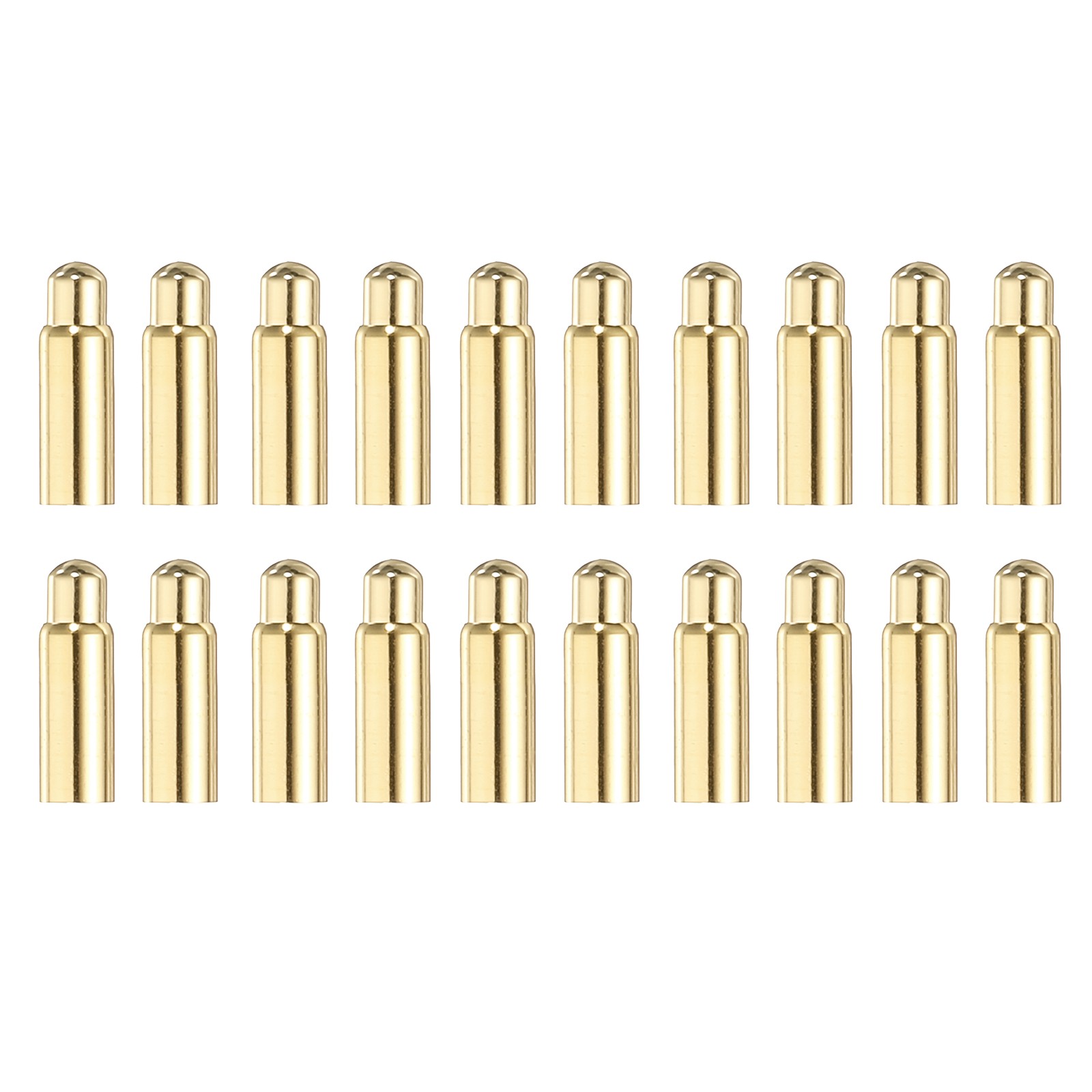 20 Pcs 6.5mm Spring Test Probe Pin, Gold Plated Spring Loaded Thimble Pins