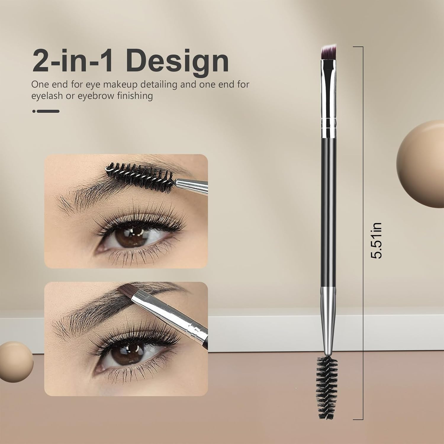 Eyelash Comb Lash Separator Tool Brow Brush & Lash Spoolie Professional Eye Make