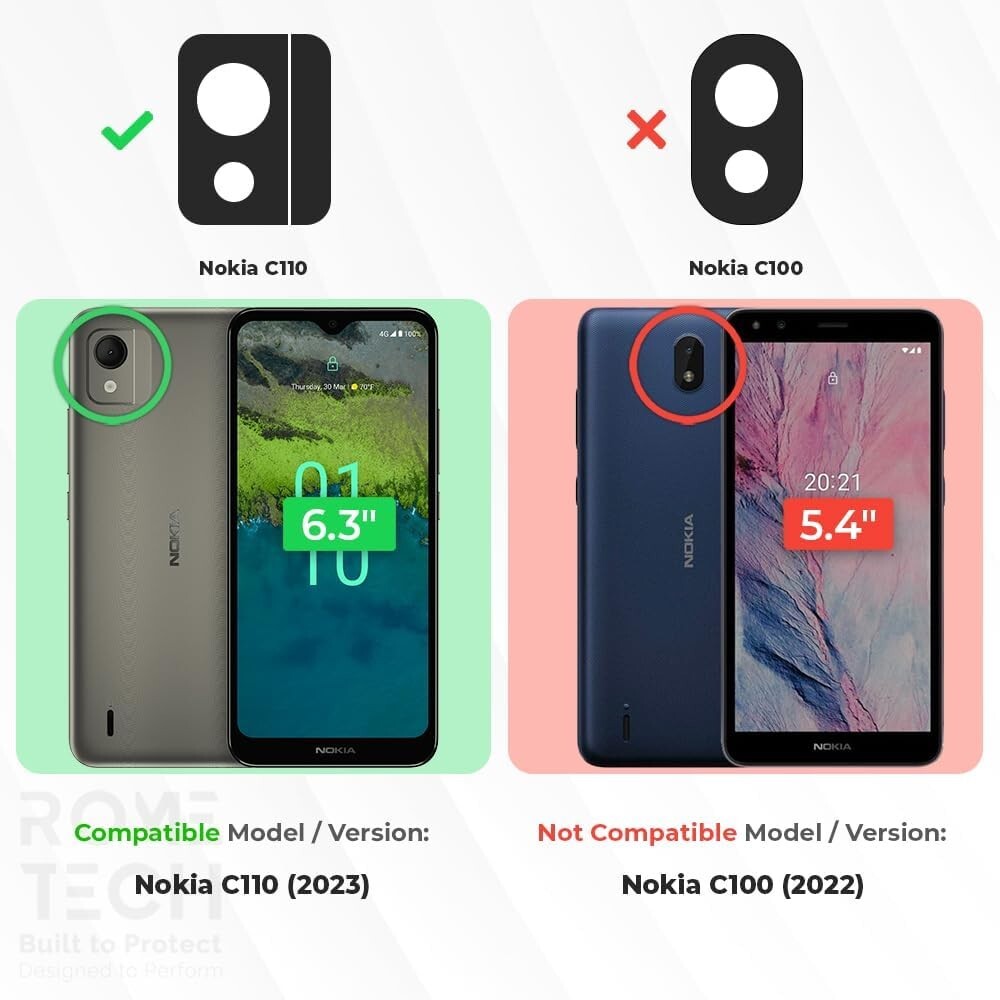 For Nokia C110 2.5D Tempered Glass Screen Protector (3 Per Pack)