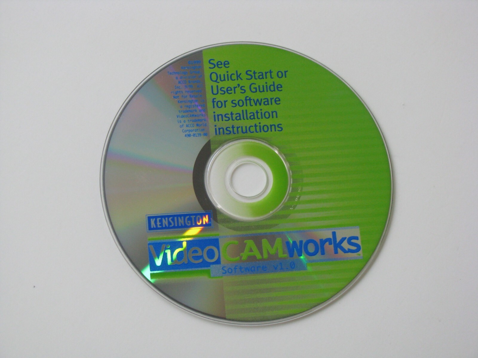 ACCO Kensington Video CAMworks Software Version 1.0 PC Computer Web Camera Disk