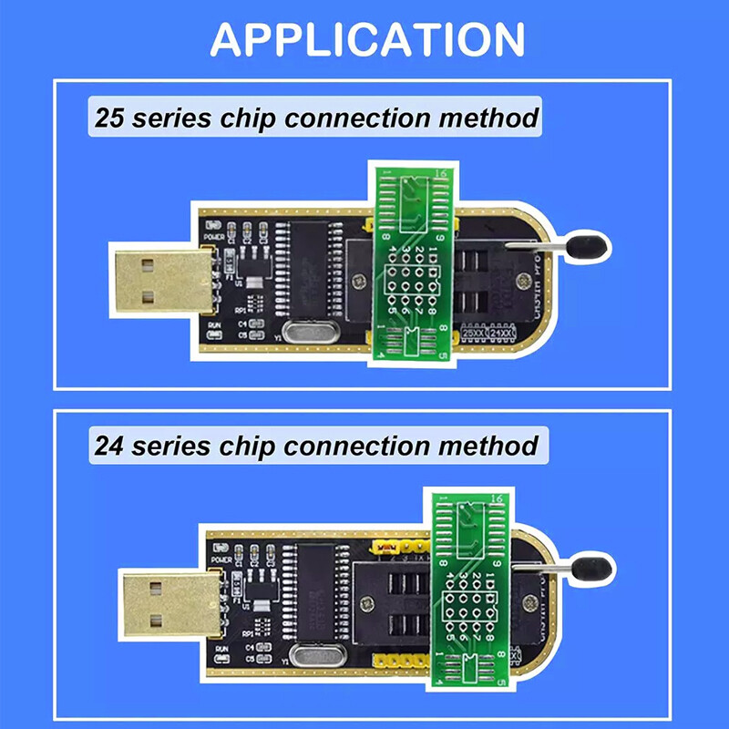 USB Programmer CH341A Series Burner Chip 24 EEPROM BIOS Writer 25SPI Flash SOP8