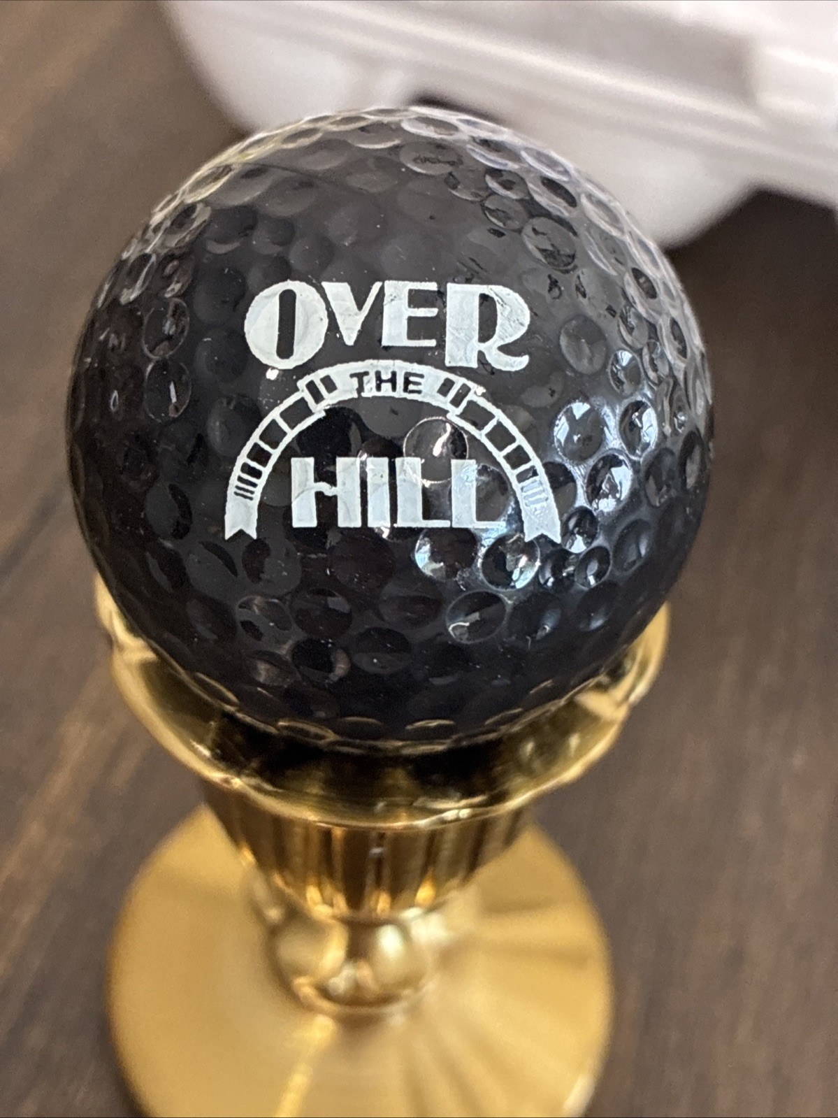 Black Over the Hill Logo Golf Ball Unused Free Shipping