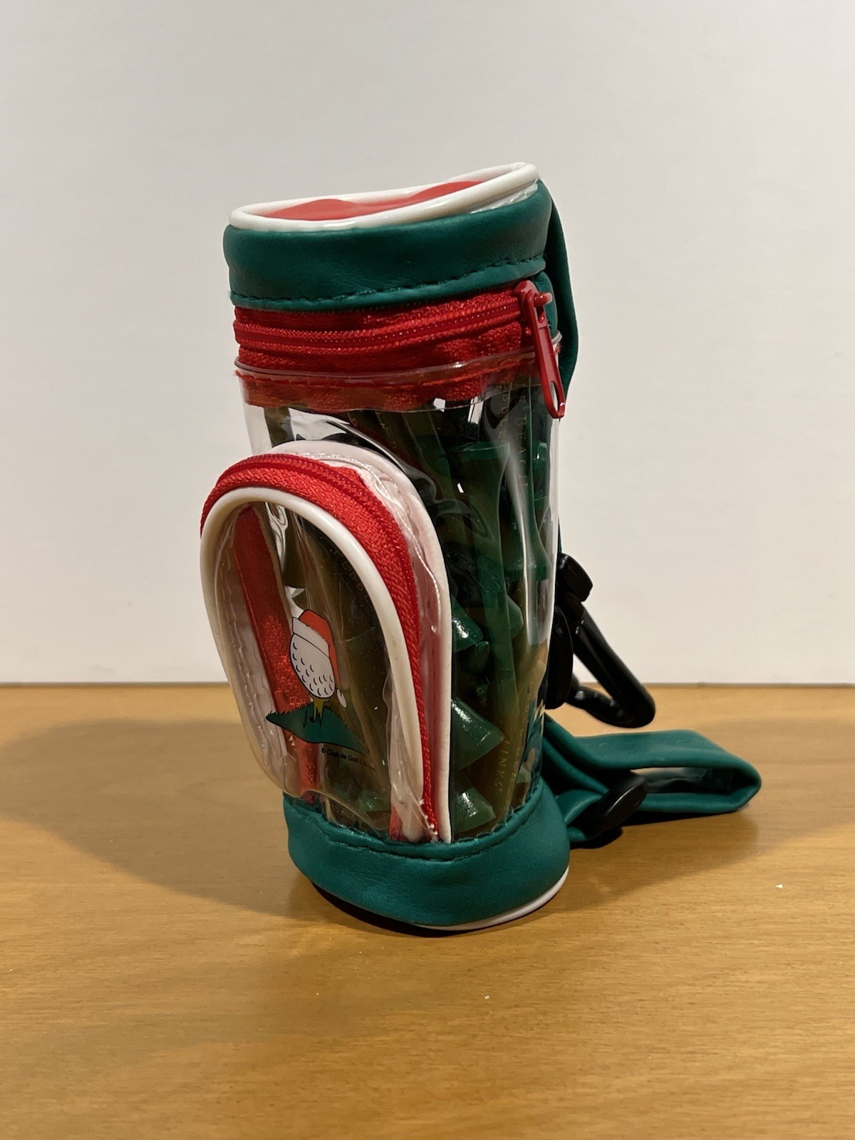 Pebble Beach Golf Links Tees Christmas Red & Green Mini Golf Bag