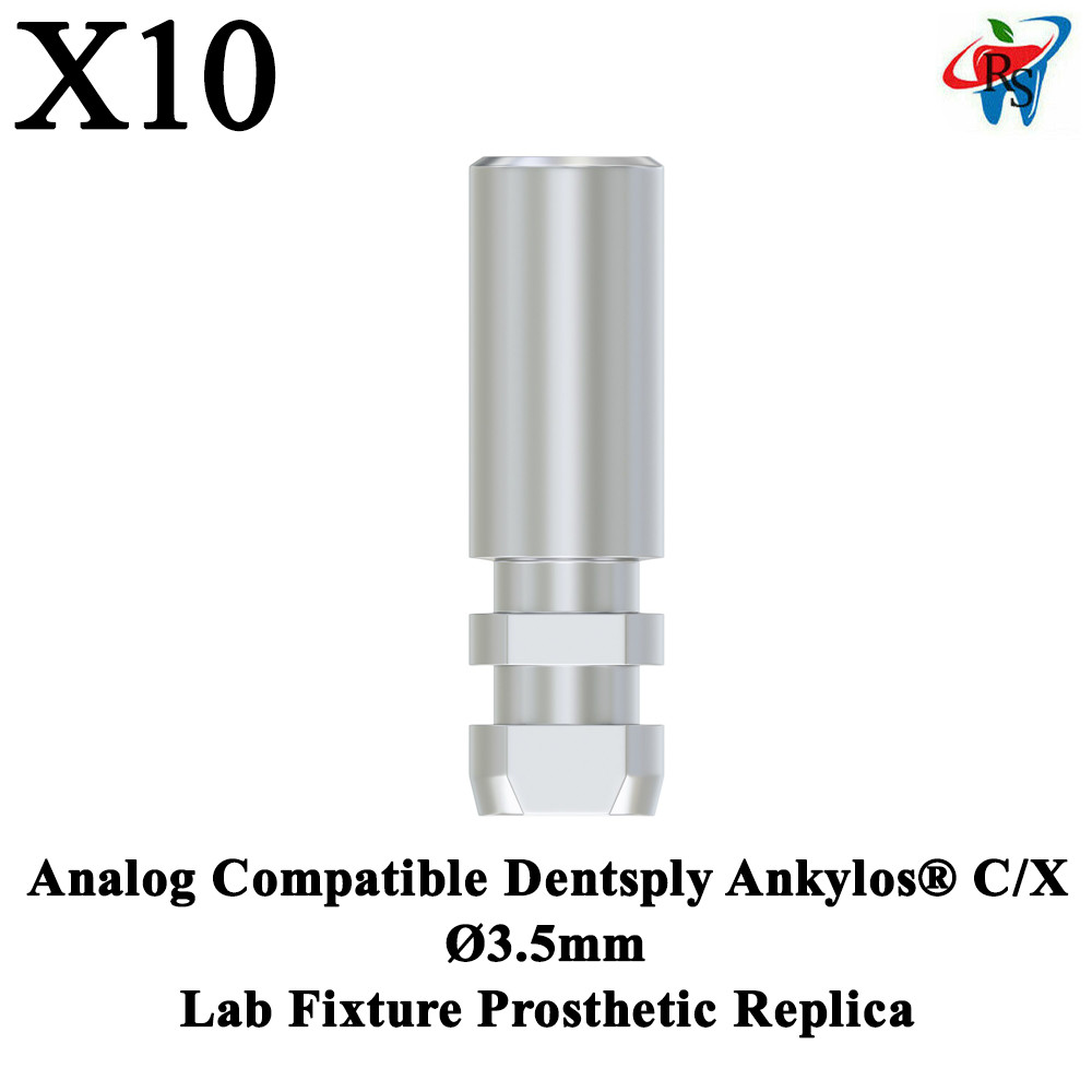 10x Analog Compatible Dentsply Ankylos® C/X Ø3.5mm Lab Fixture Replica
