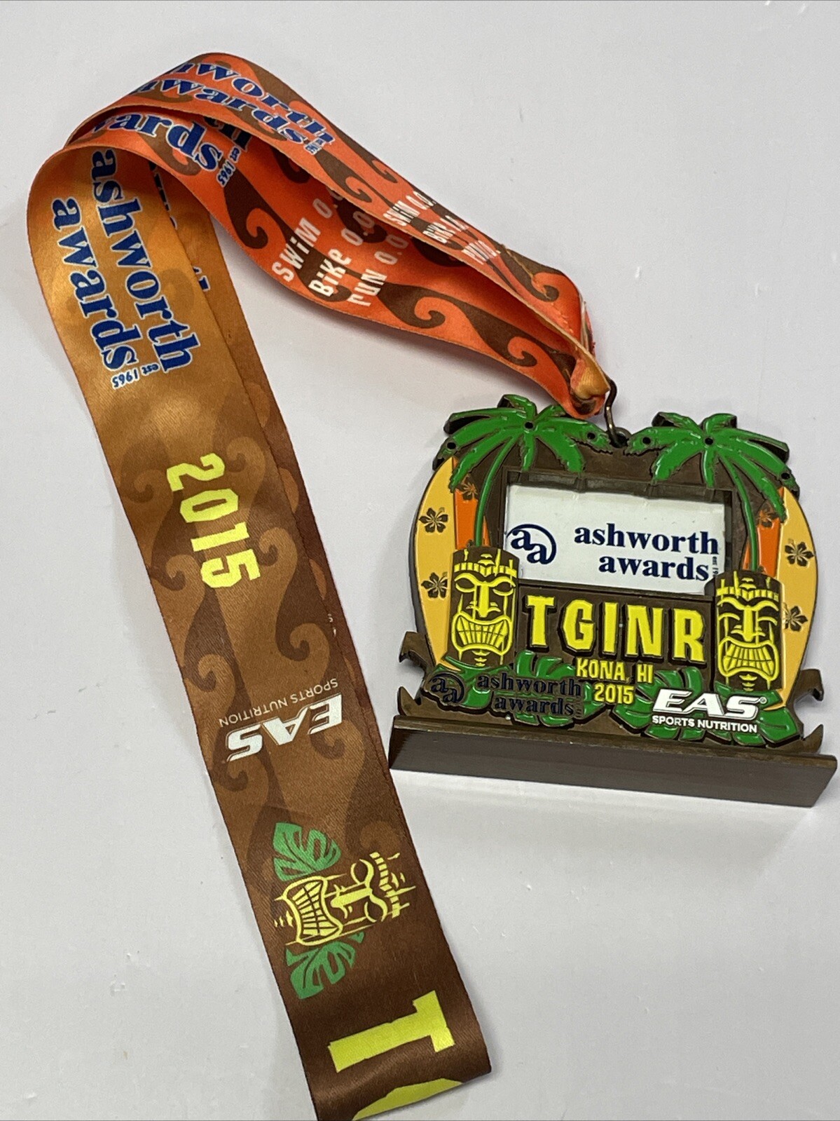 Ashworth Awards TGINR Kona Hawaii 2015 Picture Frame With Ribbon ~ READ DESCRIPT