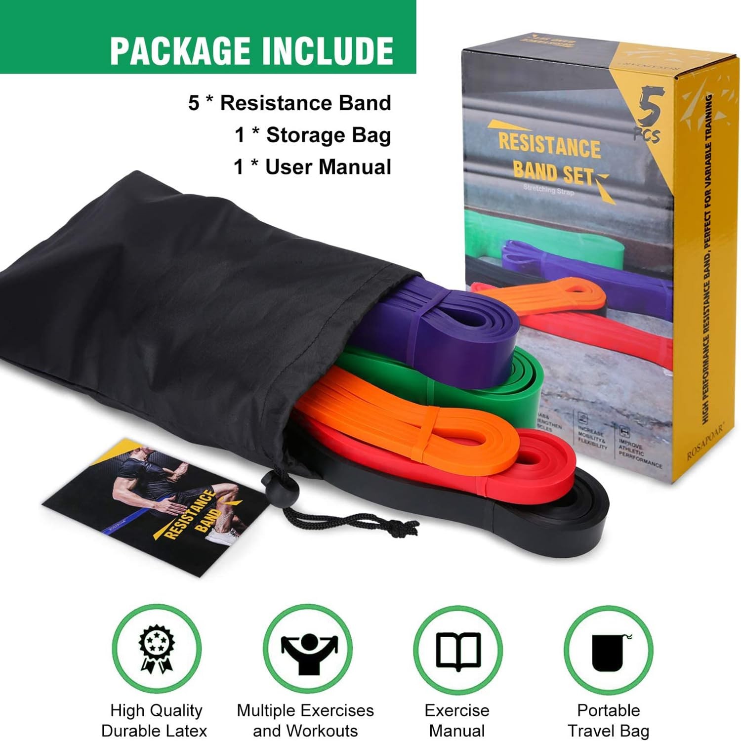 Resistance Bands, Pull Up Assist Bands - Workout Bands, Eexercise Bands, Long Re