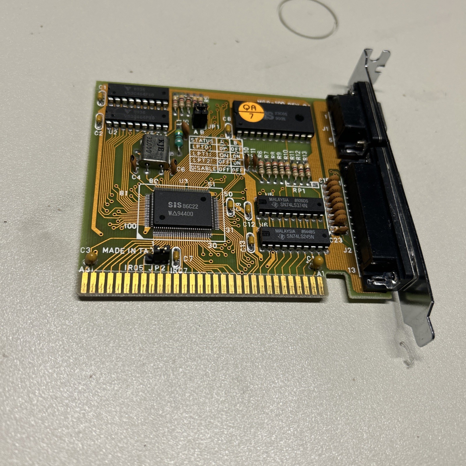 IBM PC XT BLACK&WHITE / PARALLEL MONOCHROM 8 BIT ISA VIDEO CARD tested