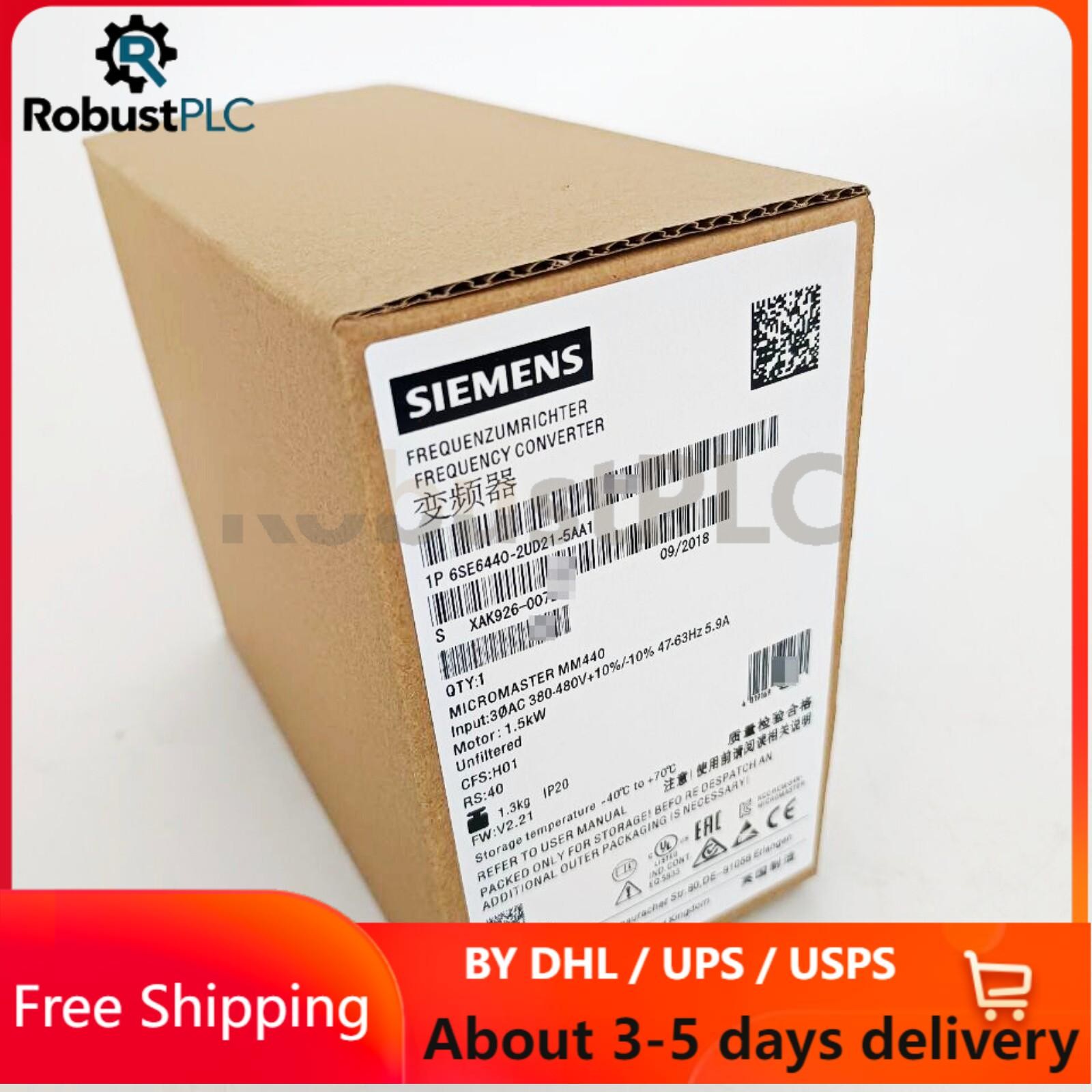 New Siemens 6SE6440-2UD21-5AA1 6SE6 440-2UD21-5AA1 1 Year Warranty Fast Shipping