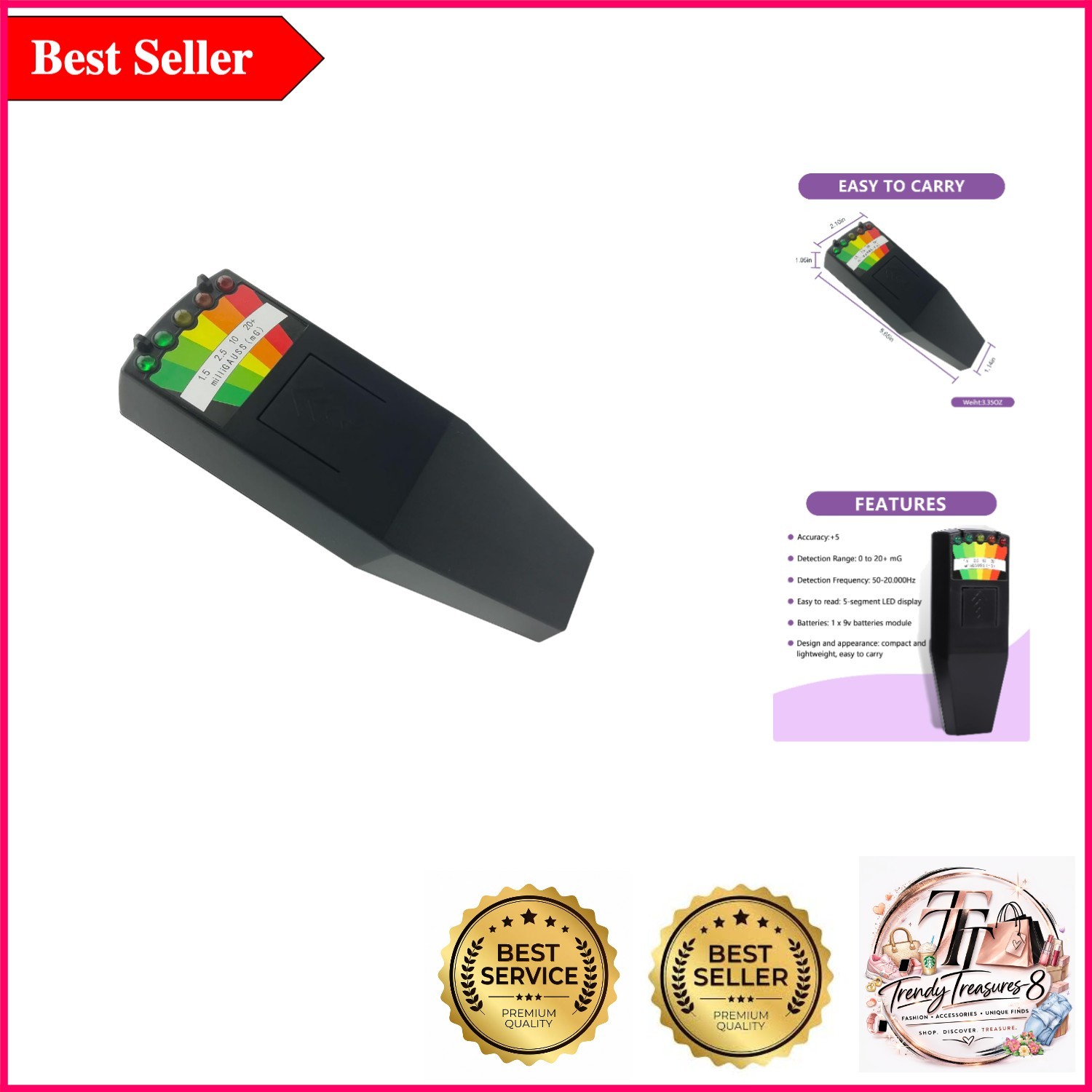 ProGhost EMF Detector: Compact & Easy Paranormal Detection