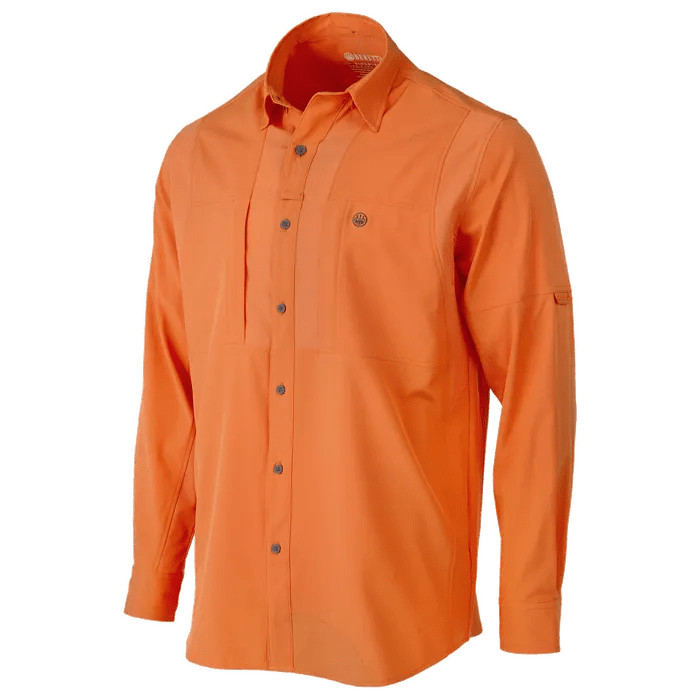 Beretta TKAD Flex Long Sleeve Button-Down Shirt Orange Large (LU931T23340024L)