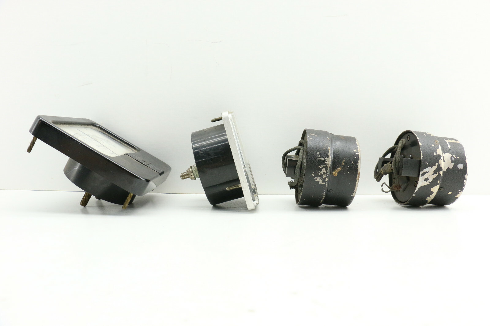 4pc Antique Vintage Steampunk Volt Gauges Untested as Found