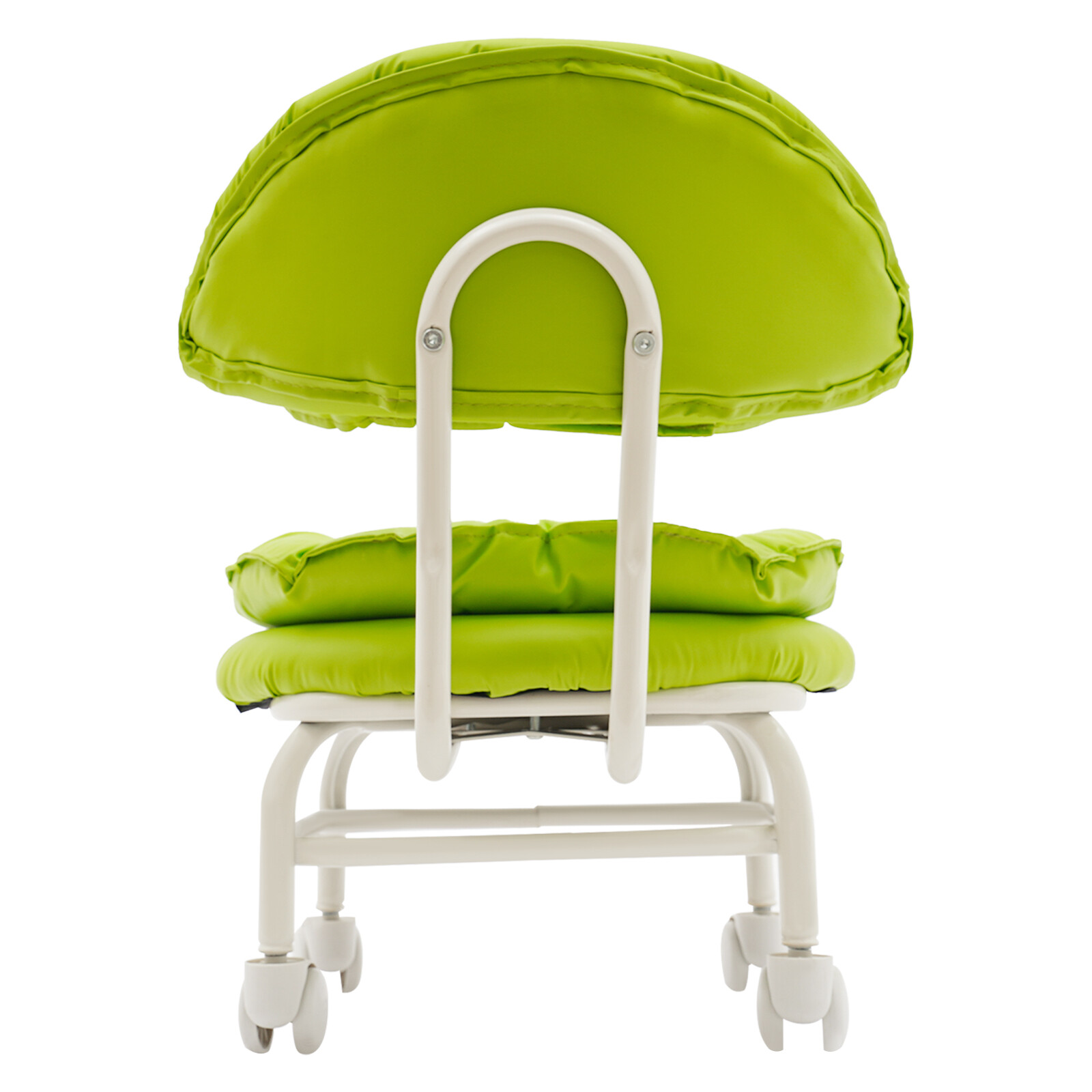 Green Rolling Stool with Back Rest Heavy Duty Rolling Stool Roller Chair