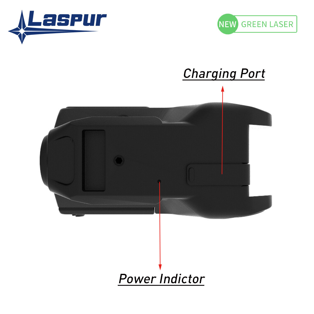 Laspur Sub Compact Tactical Rail Mount Low Profile Green Laser Sight