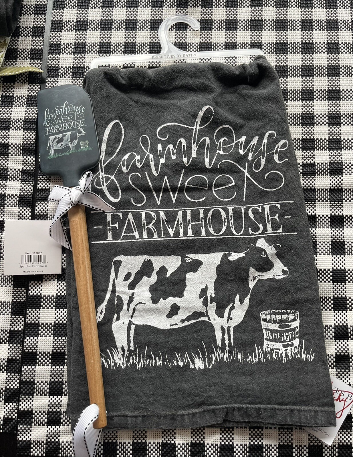 Kitchen Towel Farmhouse Sweet Farmhouse With Matching Spatula
