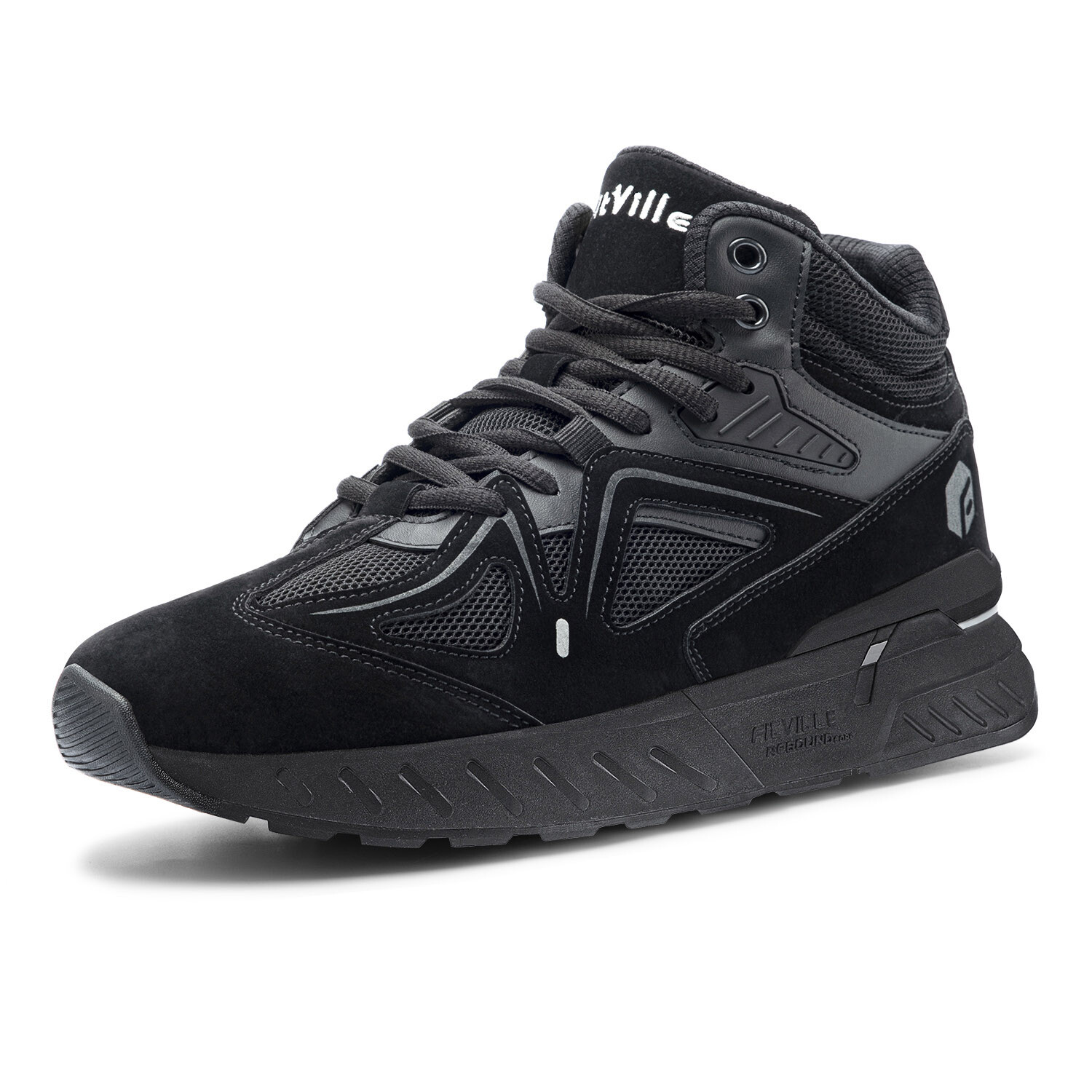 FitVille Men's High-top Extra Wide Sneakers Ankle Protect Casual Walking Shoes