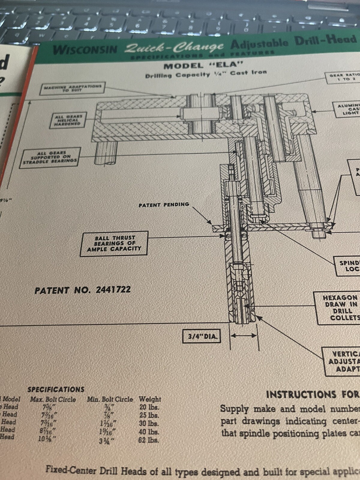 Wisconsin Quick Change Drill-Head Catalog