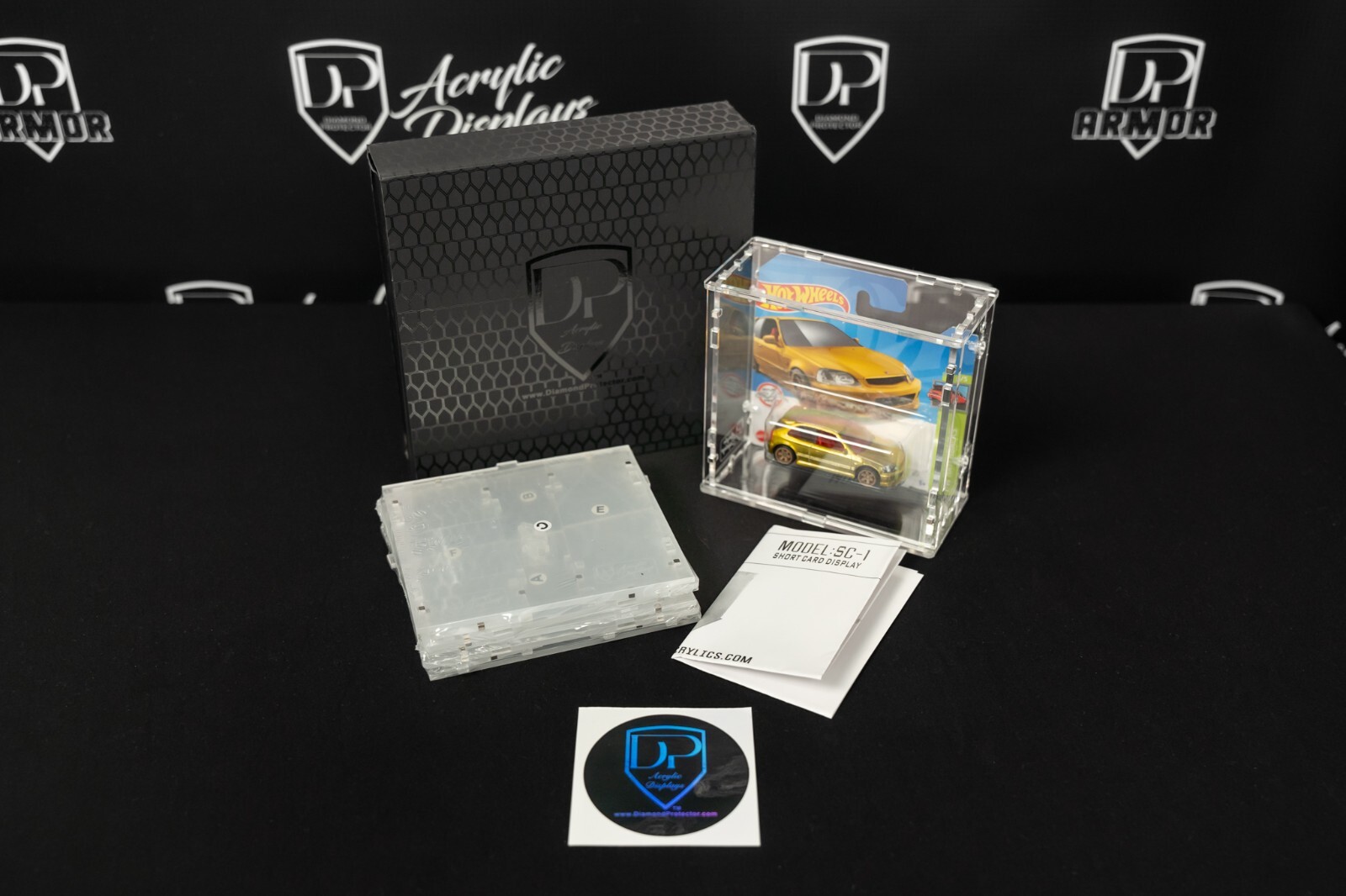 Diamond Protector Hot Wheels Short Card Acrylic Display 2 Pack (SC-1)