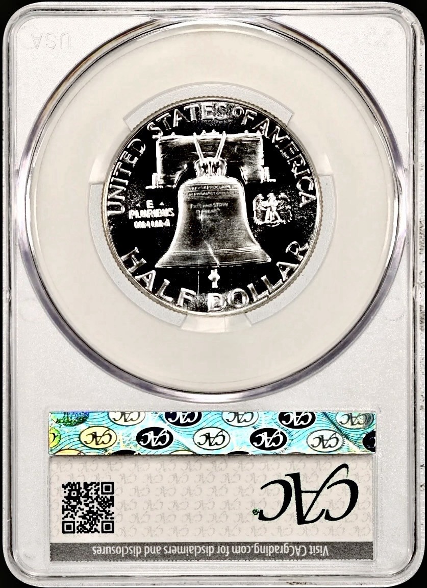 1956 FRANKLIN HALF DOLLAR PROOF TYPE 1 CAC PR67
