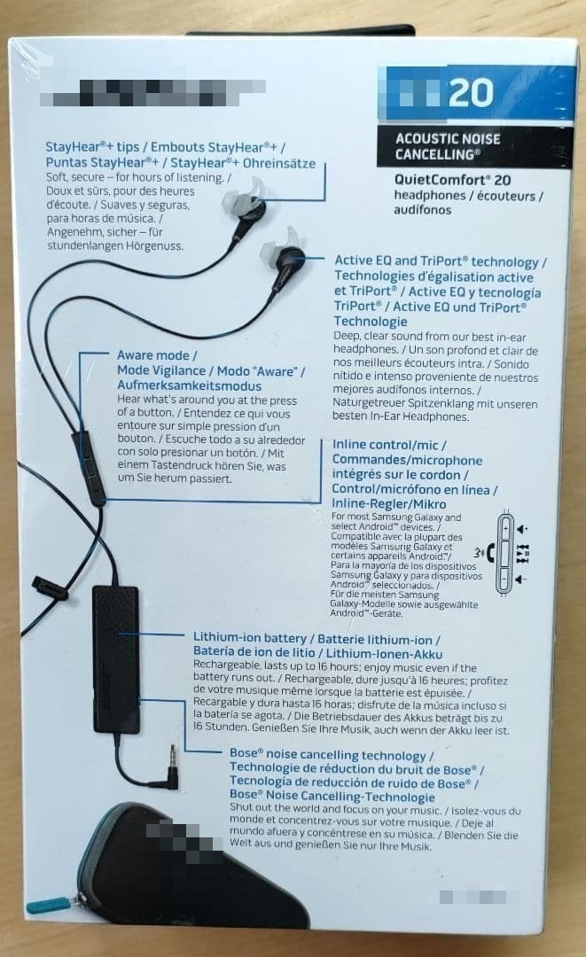 Android 20 Wired Noise Cancelling In Ear Earphones Brand New Unopened