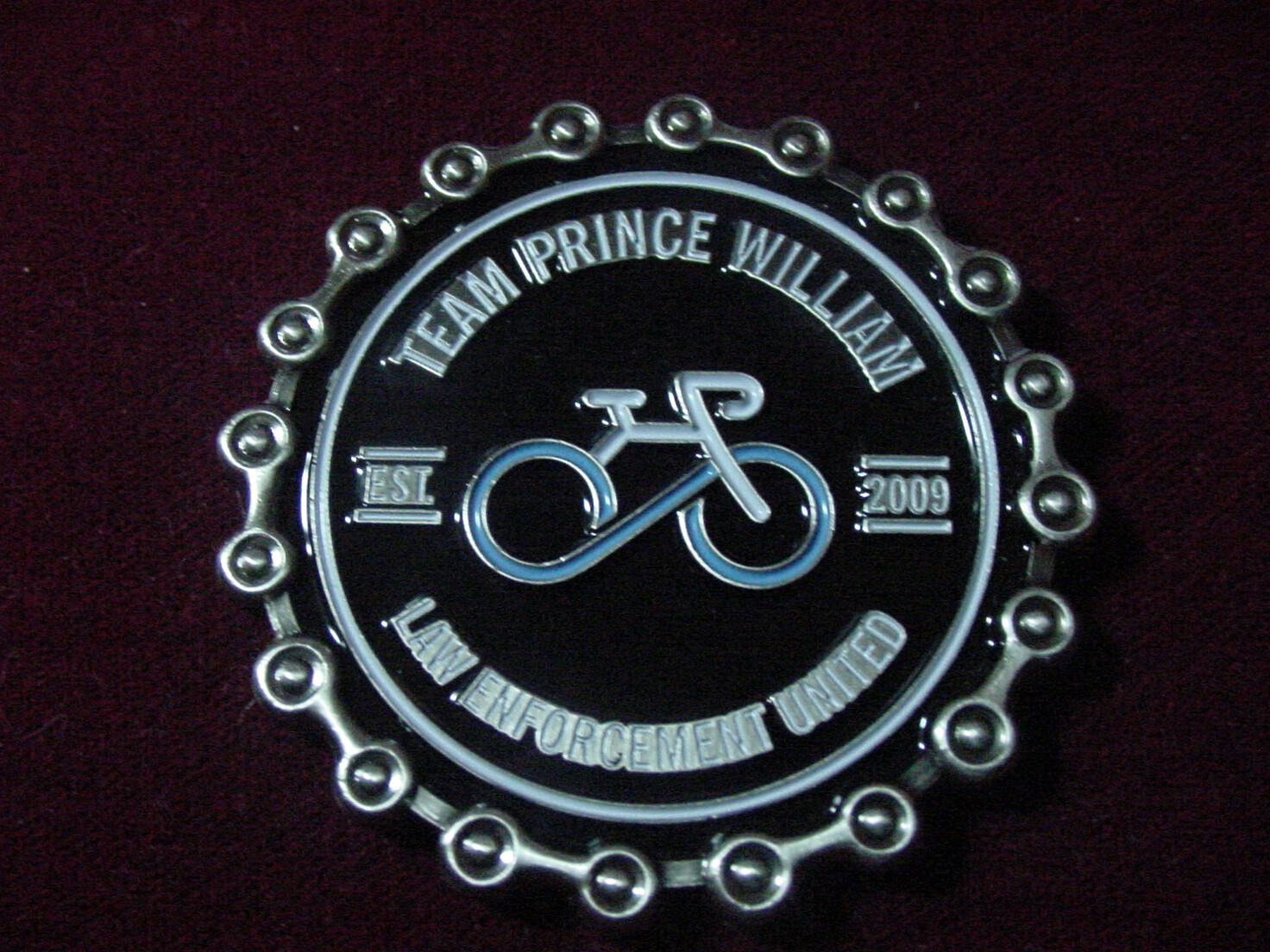 TEAM PRINCE WILLIAM LAW ENFORCEMENT UNITED CHALLENGE COIN 2009