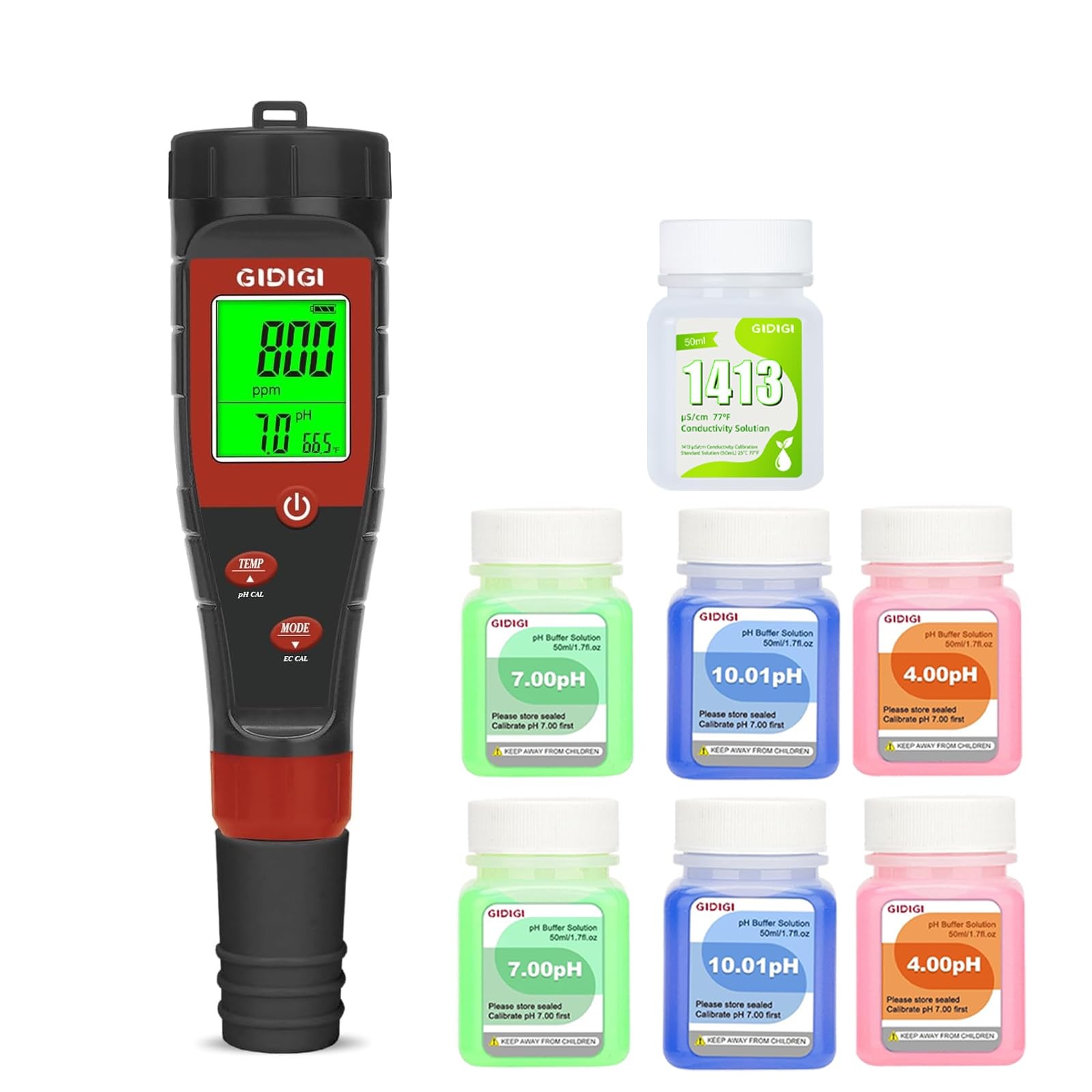Digital pH Tester for Water, Meter Hydroponic TDS EC...
