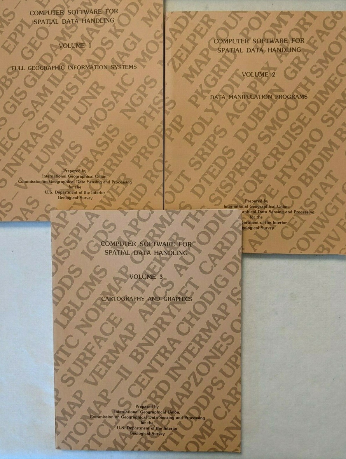 Computer Software For Spatial Data Handling 3 Volume Set Vtg 1980 ed. Marble