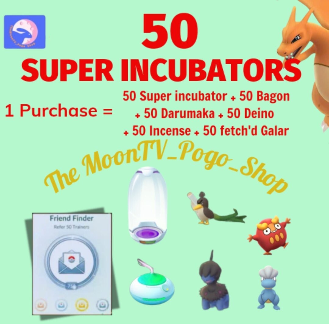 Pokémon - 50 SUPER INCUBATORS - FAST SALE - Completed within 24hrs ✨Digital✨