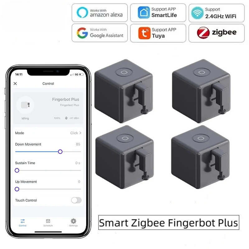 Tuya Zigbee Fingerbot Smart Fingerbot Switch Button APP Voice Control with Alexa