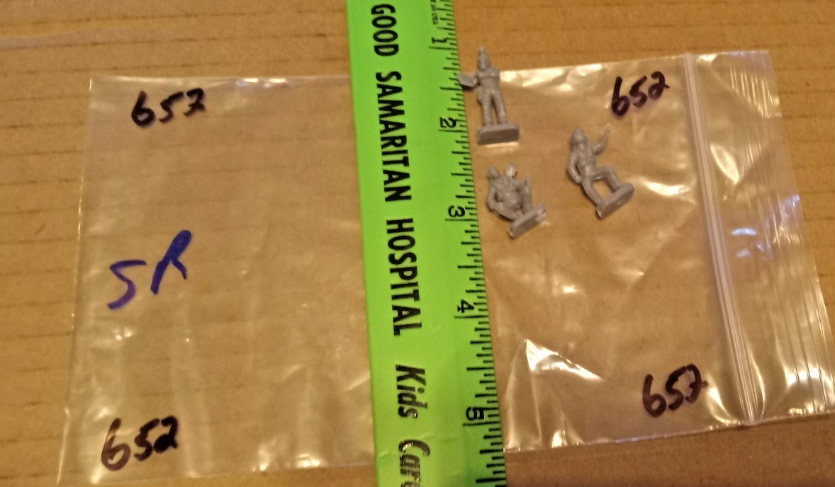 Three (3) Military Figures scale unknown   Package #605!!!!!