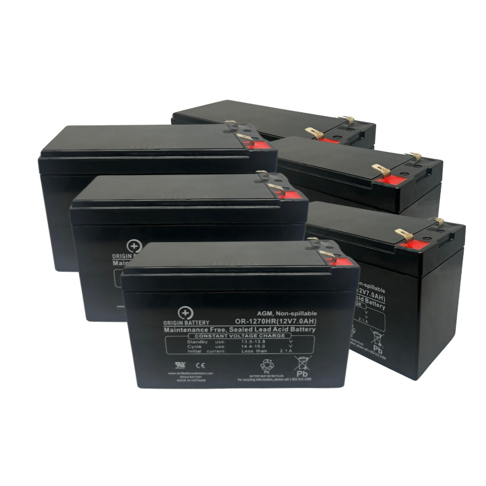 Liebert GXT 36VBATT UPS Battery Replacement - 6 Pack 12V 7AH High-Rate