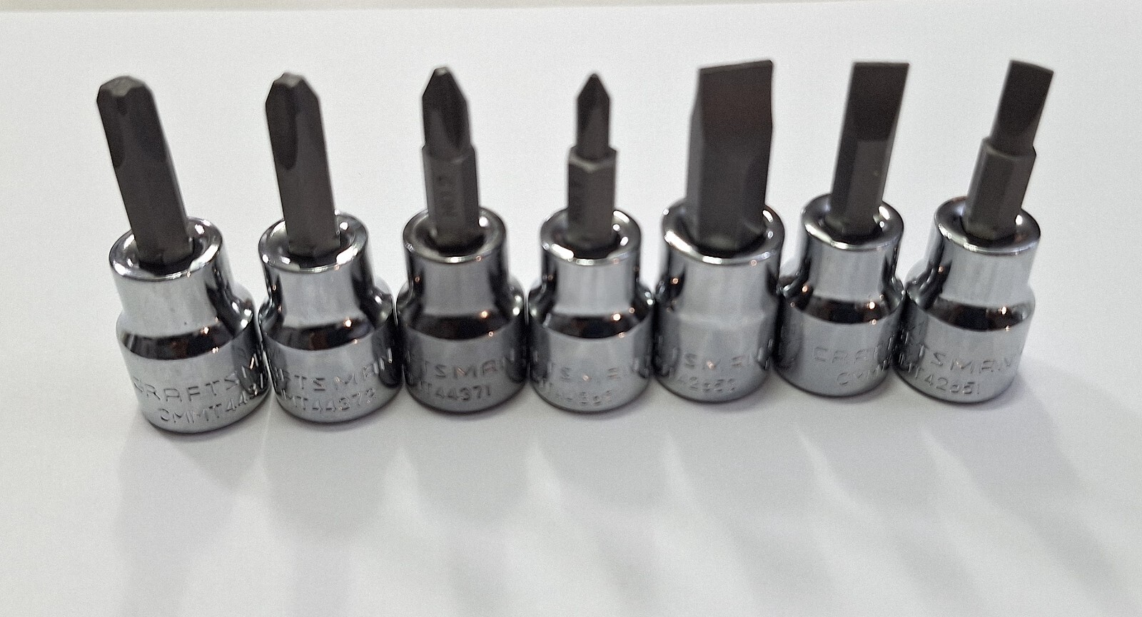 Craftsman 7pc. Screwdriver Set 3/8" Drive Phillips & Flat Point Bit Socket Set