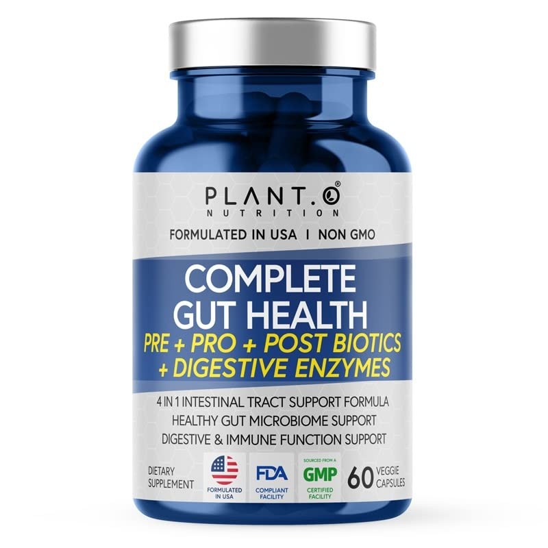 4-in-1 Prebiotic Probiotic & Postbiotic for Women & Men, Complete Gut &...