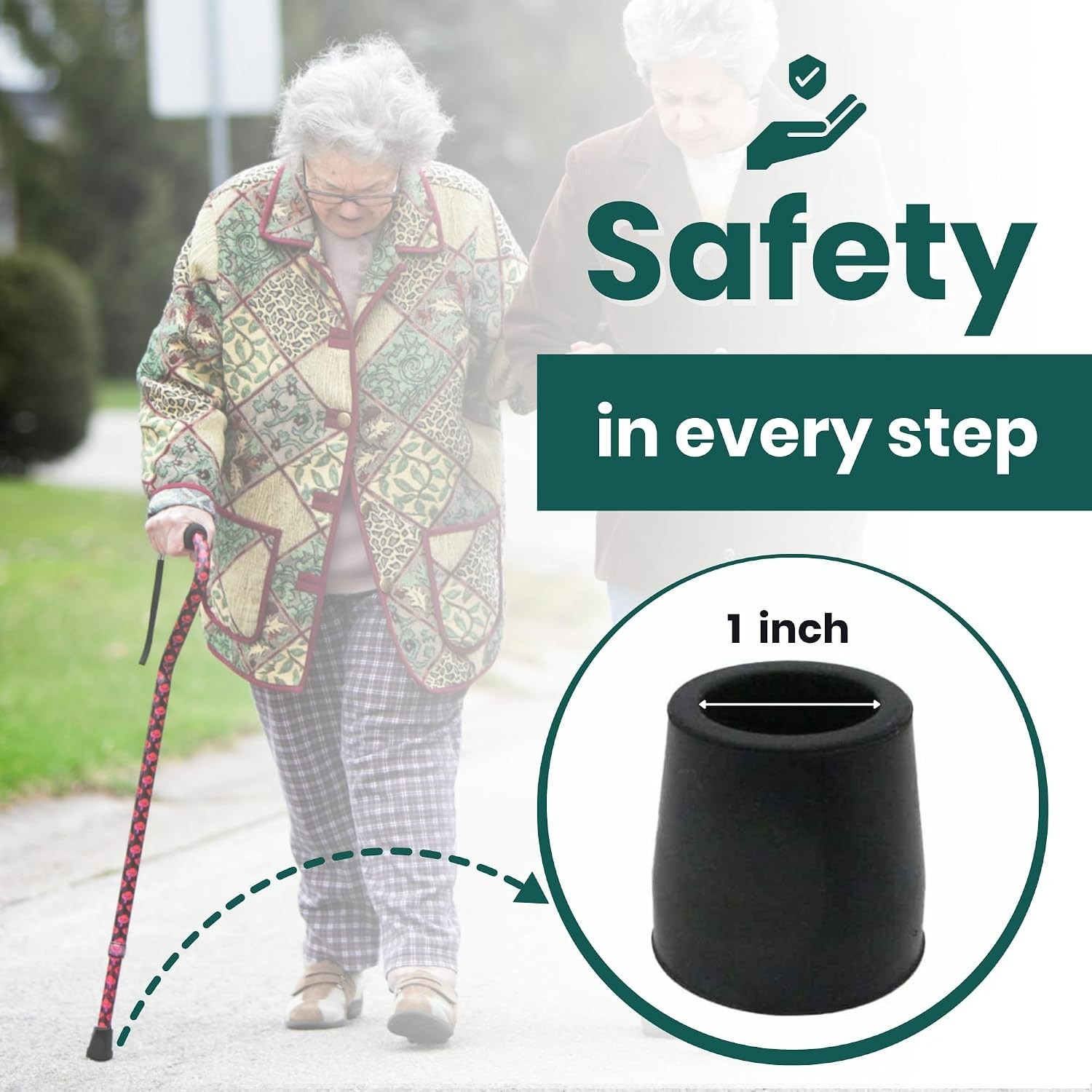 Comfortable & Durable Cane Tips - 1