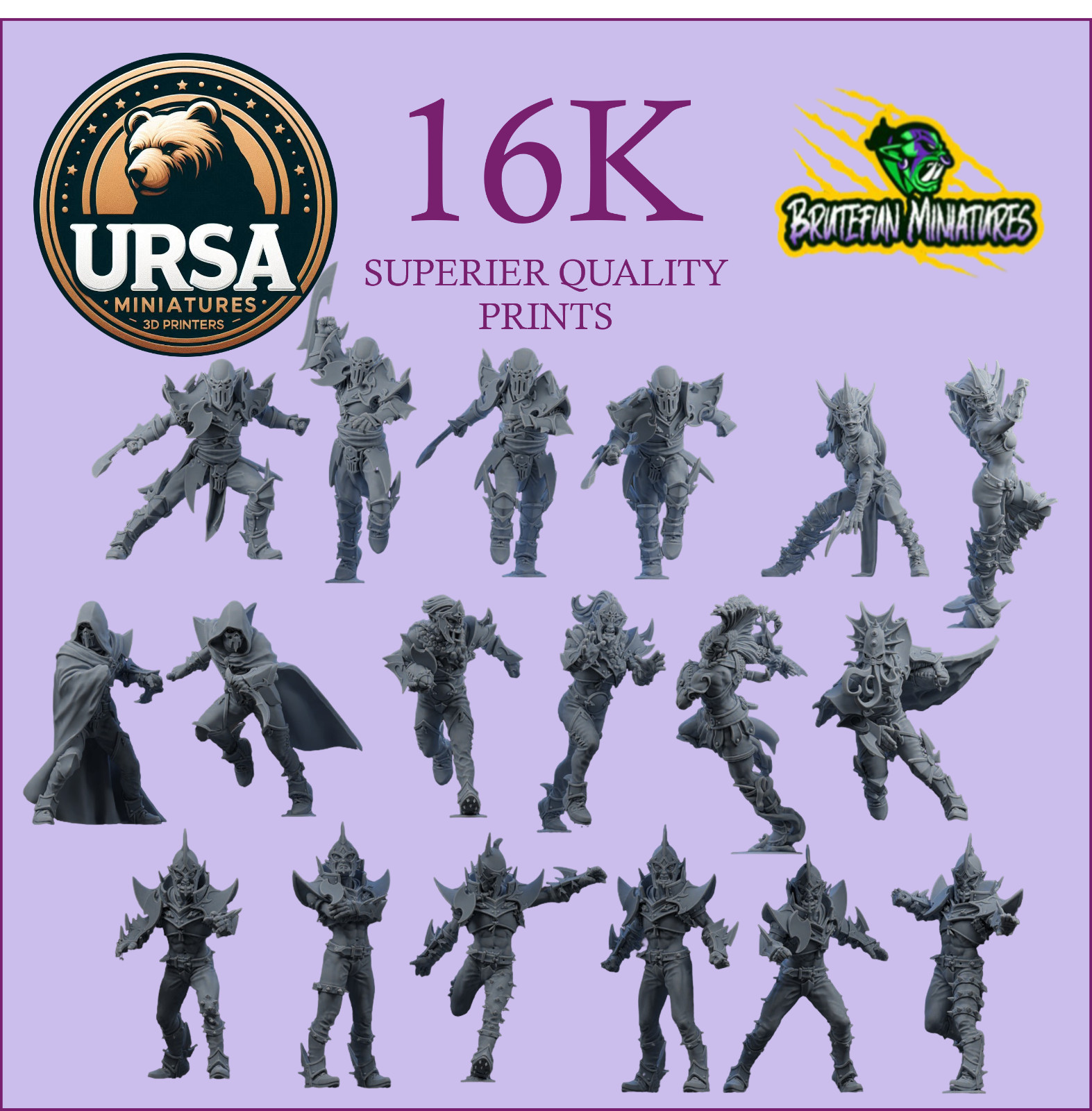 Brutefun- Dark Elves Complete Fantasy Football Team Inc Bases