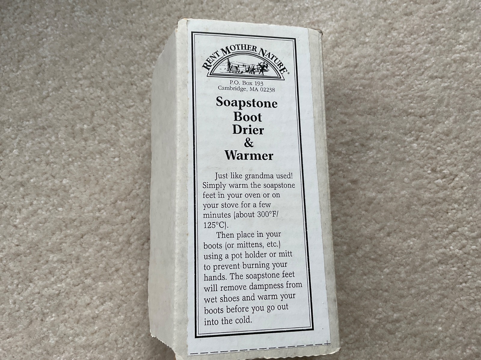 Vintage Soapstone Boot Drier and Warmer in box